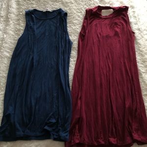 BCBGeneration blue and maroon tank dress